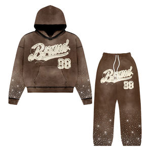 Nuevo Conjunto Deportivo Informal de Invierno, Pantalones de Campana a la Moda, Secado Rápido, Transpirable, Ligero, 100% Algodón, Talla Grande, Color Sólido - Product Image 3