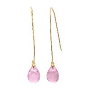 Pendientes de plata de ley 925 con forma de pera, Gema Hydro rosa, novedad - Product Image 1