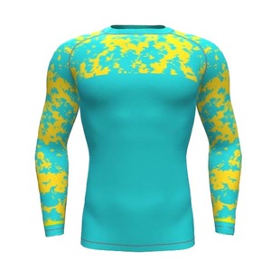 Camisetas y Tops de Manga Larga de Secado Rápido para Hombre, Material de Poliéster/Nailon, Estampado por Transferencia de Calor, 240g, Textura Amarilla - Product Image 6