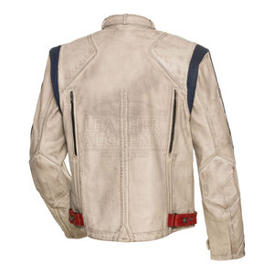 Chaqueta de Motociclista de Cuero Premium con Diseño Moderno, Textura Suave, Ajuste Cómodo y Estructura Reforzada - Product Image 2