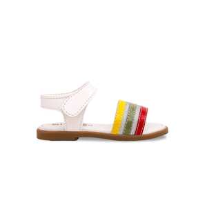 Sandale décontractée à talons pour filles KD9631 couleur blanche - Product Image 3