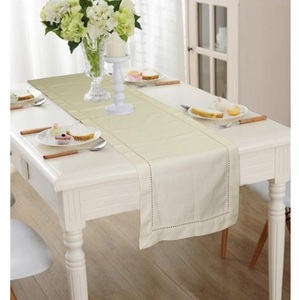 Custom Made Black Red Lattice 100% Organic Cotton Linen Embroidered Wedding Party <b>Dining</b> Attractive <b>Table</b> <b>Runners</b> for Decoration - Product Image 3