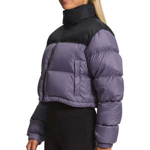 stylish <b>women's</b> puffer <b>jacket</b> breathable warm winter coat regular fit <b>zip</b> <b>up</b> outerwear wholesale custom made high quality - Product Image 4