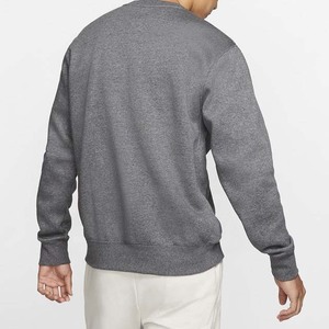 Sudadera Gris de Cuello Redondo para Hombre, Corte Regular, Color Sólido, Tejido de Algodón, Logotipo Personalizado con Estampado Frontal, Ropa Casual de Otoño - Product Image 2
