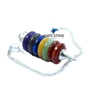 אהבה אלוהית 7 צ 'אקרה דונאט מטוטלת אבן מלוטשת עבור רייקי ריפוי הילה ניקוי זן קישוט מתנה - Product Image 1