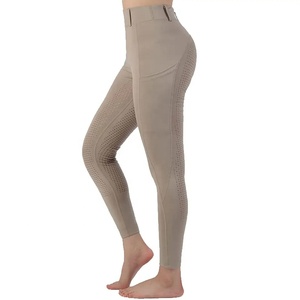 Mujeres de alto rendimiento inteligente de invierno de cintura alta de silicona para montar a caballo mallas ecuestres medias en varios colores - Product Image 4