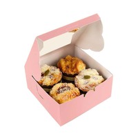 Usine en gros personnalisé Offre Spéciale pliant 10x10x4 pouces rose carré gâteau dessert pâtisserie boîte pour un usage alimentaire