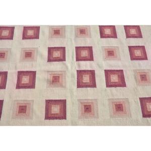 Tapis vintage 4,4 x 6,1 pieds, tapis turc en laine blanc et rose à pois - Product Image 5