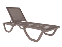 Chaise longue en plastique moderne de haute qualité pour une utilisation en extérieur dans les centres de villégiature, les hôtels, les spas et les clubs de plage, fabriquée en Turquie