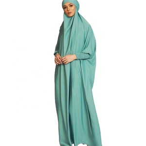 Traditional <b>One</b>-<b>Piece</b> for Jilbab Abaya Robe for Women Hooded <b>Prayer</b> <b>Dress</b> Smocking Sleeve Modesty Clothing Inspired Dubai Muslim - Product Image 1