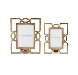 Cadres photo en métal fini antique en cuivre Cadres photo en aluminium Or avec tapis pour cadre photo monté sur table - Product Image 1