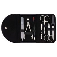 Kit de manucure et pédicure professionnel de luxe en acier inoxydable 7 en 1 avec boîte pour les mains et les pieds, qualité A+
