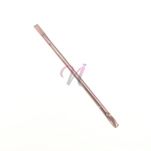 Pousse-cuticules en acier inoxydable rose doré de haute qualité, logo personnalisé, kit d'outils de manucure et de pédicure, boîte pour le soin des ongles - Product Image 6