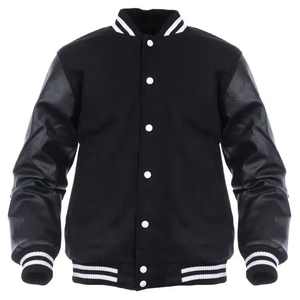 Nuevo diseño de moda chaquetas universitarias sueltas parches de chenilla Letterman College Bomber chaquetas de béisbol para hombres - Product Image 4