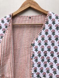 Vestes bohèmes en coton à fleurs, style automne-hiver, veste-manteau streetwear réversible, veste d'été, robe indienne faite à la main - Product Image 6