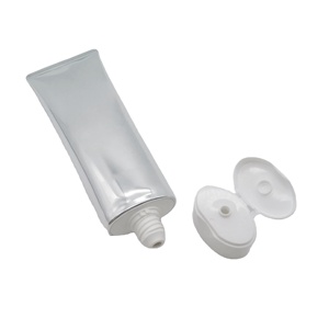 Tubes en plastique ronds personnalisés de <span class=keywords><strong>40</strong></span> <span class=keywords><strong>mm</strong></span> de diamètre, 10 ml, avec bouchon à rabat pour écran solaire, poudre libre, crème pour les yeux, fard à joues, emballage cosmétique - Product Image 3