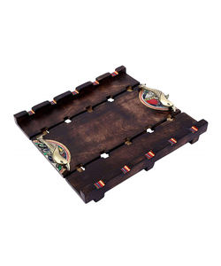 Plateau de service de nourriture en forme de rectangle en bois de bambou naturel de la plus haute qualité plateau de service de thé alimentaire décoratif avec poignées - Product Image 4