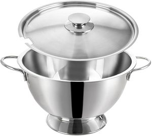 Bulk High Quality Stainless Steel <b>Soup</b> Tureen <b>Pot</b> with Lid Wholesale Serving Bowl for Buffet Catering Restaurant & Home Kitchen - Product Image 1