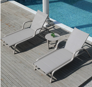 Chaise longue de <span class=keywords><strong>piscine</strong></span> moderne en aluminium de qualité supérieure avec accoudoirs, meubles d'extérieur confortables et durables pour jardin, salle à manger, hôtels - Product Image 6