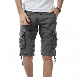 Chaud été nouveauté hommes coton mince Camouflage Cargo Shorts haute rue broderie taille élastique décontracté tricoté conception - Product Image 4