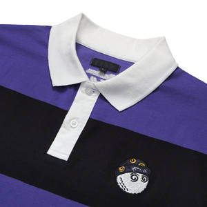 Haute qualité 100% coton classique rayé pour polo pour hommes dernière mode logo brodé courte longueur plat tricot imprimé - Product Image 6