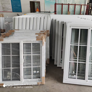 Cửa sổ nhựa PVC <span class=keywords><strong>uPVC</strong></span> cửa sổ nhựa PVC trượt kính đơn với thiết kế nướng và lưới chống muỗi cho Panama - Product Image 5