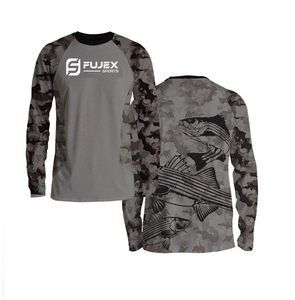 Camisetas de pesca de manga larga con estampado de sublimación personalizado, diseño de talla grande transpirable, protección UV 50 +, función impermeable-Crear - Product Image 6