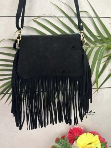 Sac à main à franges en cuir de vachette et fourrure Turquoise Stone Sling Bag Gypsy Boho Vintage Handmade Western Stylish Multi Uses Bags - Product Image 5