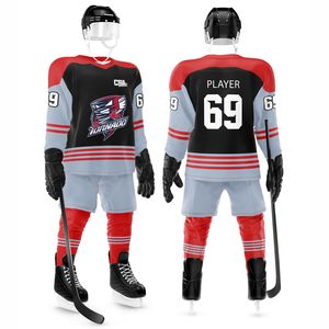 Nueva moda 3D impresión por sublimación uniforme de hockey sobre hielo para Hombres Nuevo estilo silicona impresión por transferencia de calor camisetas de equipo de hockey sobre hielo - Product Image 1