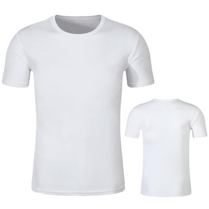 Camiseta de sublimación de secado rápido lisa al por mayor, camiseta DTG de 100% poliéster, camiseta con logotipo personalizado, camiseta estampada en blanco para hombre - Product Image 3