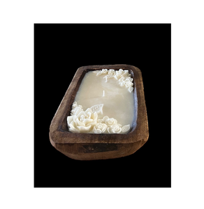 Bol à pâte à bougie naturel en bois de qualité impressionnante taille personnalisée pour la décoration de table bol en bois bol à bougie - Product Image 3