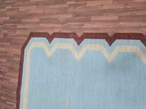 พรมขนสัตว์ Dari 8x10 9x12ดีไซน์หรูหราของจักรพรรดิชุดพรมสีฟ้าโบราณห้องนั่งเล่นพรมสวดมนต์ผ้าฝ้ายสูง - Product Image 3