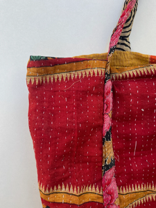 Bolso Kantha de algodón reversible hecho a mano para mujer, bolsos de mano informales de alta calidad con dos asas/correas, uso de compras en la playa abierta - Product Image 3