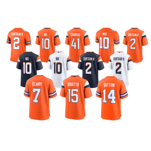 Venta al por Mayor de Camisetas de Fútbol Americano NIX de los Denver Broncos, Transpirables, Tallas Grandes, Manga Corta, Antibacterianas, de la Mejor Calidad, Unisex - Product Image 1
