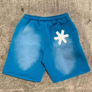Short de Sport en éponge française été plage Fitness décontracté doux respirant toile taille moyenne imperméable fermeture à cordon - Product Image 2