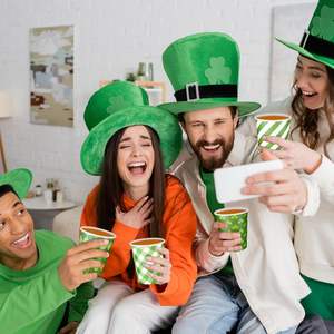 Vasos de Papel Desechables Richfull para el Día de San Patricio, 8 oz, con Diseño de Trébol Verde, Material Ecológico PET/PLA para Té, Café y Fiestas Irlandesas - Product Image 6