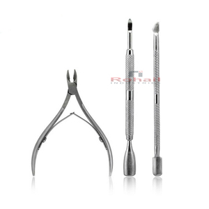 Rohail Industry Toe Nail Clipper Scissors Art Cuticle Spoon Nipper 3-in-1 Manicure Tool Kit Professional Durable Customizable - Product Image 6