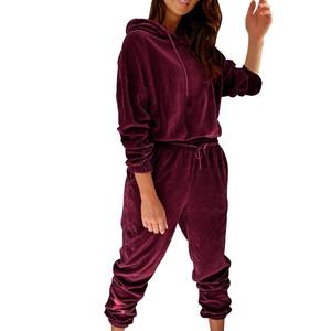 Vêtements de survêtement pour femmes 2025 Automne Velours 2 pièces Ensemble Hoodies Pantalons amples Streetwear Sportwear - Product Image 3
