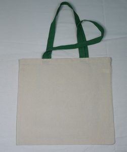 Bolso de mano de algodón 100% Calico orgánico ecológico con logotipo personalizado, bolso de compras de lona Beige Natural, logotipo ecológico - Product Image 2