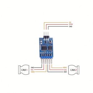 PFLY 3CH FPV Video Switch Module <b>For</b> RC Drone Airplane FPV Transmitter System - Product Image 3