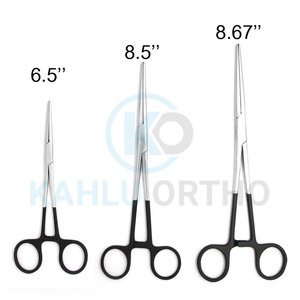 KAHLU-Pinzas hemostáticas para mosquitos, dientes rectos curvos, fórceps para microcirugía de acero inoxidable - Product Image 1