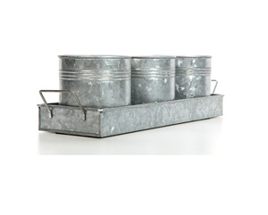GALVANIZED METAL POT GALVANIZED PLANTERS <b>FOR</b> GARDEN DECORATION METAL PLANTERS IN WHOLESALE PRICE GALVANIZED POT GALVANIZED POT - Product Image 2