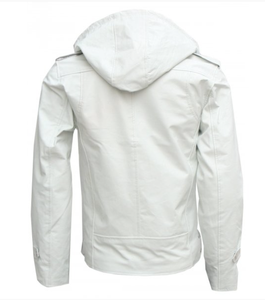 2024 Winter Genuine Sheep Leather Motorcycle <b>Jacket</b> Men's Slim Fit Oversized <b>Mandarin</b> <b>Collar</b> Windproof Waterproof - Product Image 2