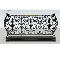 Juliet Designs TTD Garde-corps de balcon moderne de luxe en fer forgé, fonte, acier inoxydable et aluminium, garantie 1 an