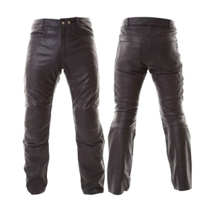Haute qualité 2025 OEM vente en gros Moto & Biker en cuir véritable hommes pantalon Slim Capris coupe-vent mode moto pantalon - Product Image 1