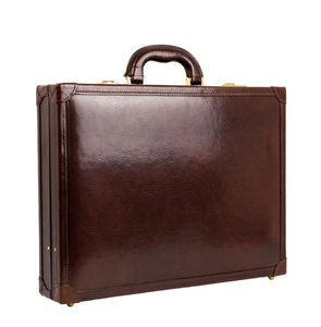 Brown <b>Leather</b> Attache Case, Hard-sided <b>Briefcase</b>, Attache <b>Briefcase</b> for Men Gifts for Him <b>Leather</b> <b>Briefcase</b> Man - Product Image 2