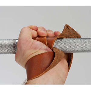 Sangles d'haltérophilie unisexes en cuir de vachette véritable - Product Image 3