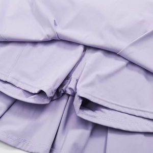 <span class=keywords><strong>2</strong></span>-teiliges Set: Lässiges Shirt mit Shorts, Tennis-Kleid für Damen, Hochgeschnittener Crop-Top Tennis-Golf-Workout-Rock - Product Image 6