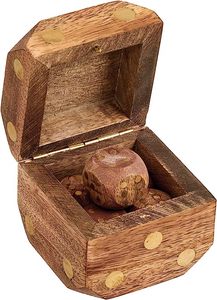 Boîte à dés de jeu artisanale de qualité supérieure, livrée avec 5 dés - Porte-dés en bois, boîte de rangement pour dés - Product Image 3
