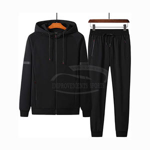 Chándal deportivo de gimnasio informal de gran tamaño para hombre con estilo, ropa de algodón 100% de manga larga para invierno y otoño fresco - Product Image 3
